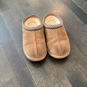 UGG Kids Brown Suede Slippers